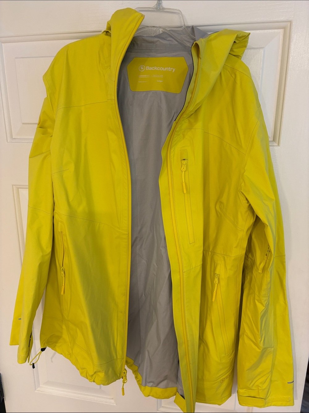 Backcountry Women's High-Visibility Yellow Waterproof rain Jacket with Hood